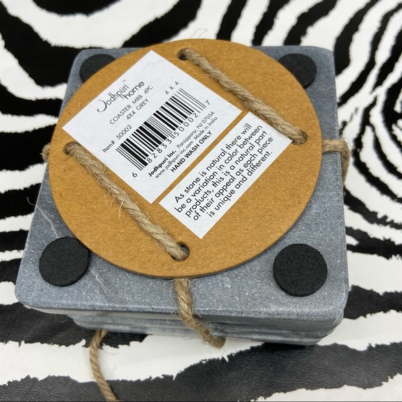 Genuine Marble Coasters Set of 4 Holiday Table Decor - Picture 9 of 14